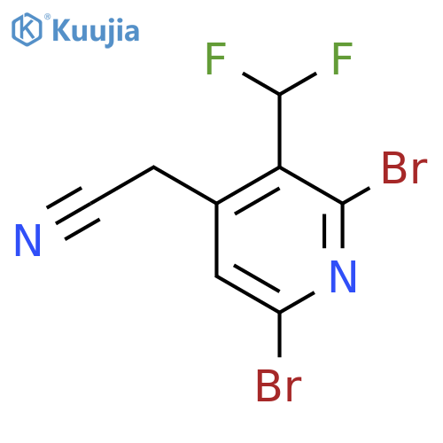 2,6-Dibromo-3-(difluoromethyl)pyridine-4-acetonitrile structure