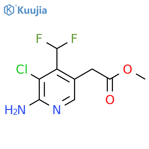 Methyl 2-amino-3-chloro-4-(difluoromethyl)pyridine-5-acetate structure