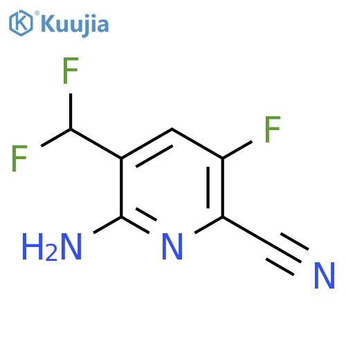 2-Amino-6-cyano-3-(difluoromethyl)-5-fluoropyridine structure