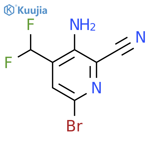 3-Amino-6-bromo-2-cyano-4-(difluoromethyl)pyridine structure