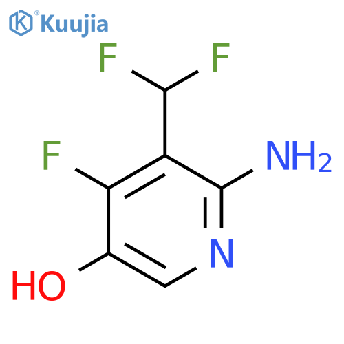 2-Amino-3-(difluoromethyl)-4-fluoro-5-hydroxypyridine structure
