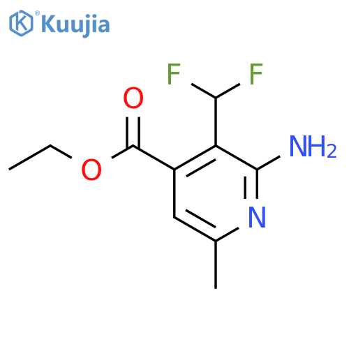 Ethyl 2-amino-3-(difluoromethyl)-6-methylpyridine-4-carboxylate structure