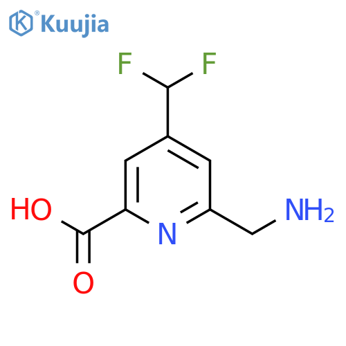 2-(Aminomethyl)-4-(difluoromethyl)pyridine-6-carboxylic acid structure