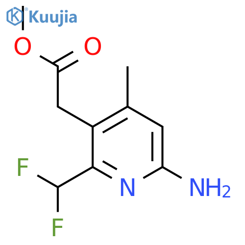 Methyl 6-amino-2-(difluoromethyl)-4-methylpyridine-3-acetate structure