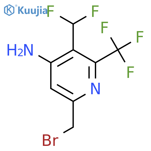 4-Amino-6-(bromomethyl)-3-(difluoromethyl)-2-(trifluoromethyl)pyridine structure