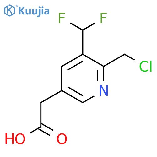 2-(Chloromethyl)-3-(difluoromethyl)pyridine-5-acetic acid structure