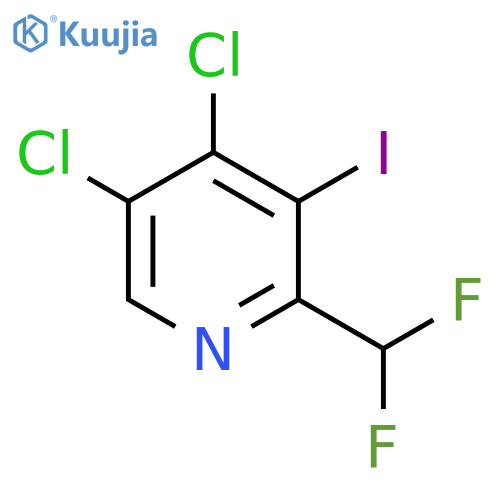 4,5-Dichloro-2-(difluoromethyl)-3-iodopyridine structure