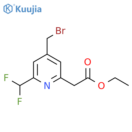 Ethyl 4-(bromomethyl)-2-(difluoromethyl)pyridine-6-acetate structure