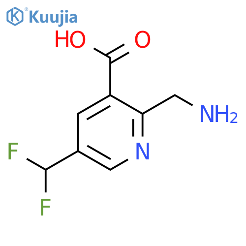 2-(Aminomethyl)-5-(difluoromethyl)pyridine-3-carboxylic acid structure