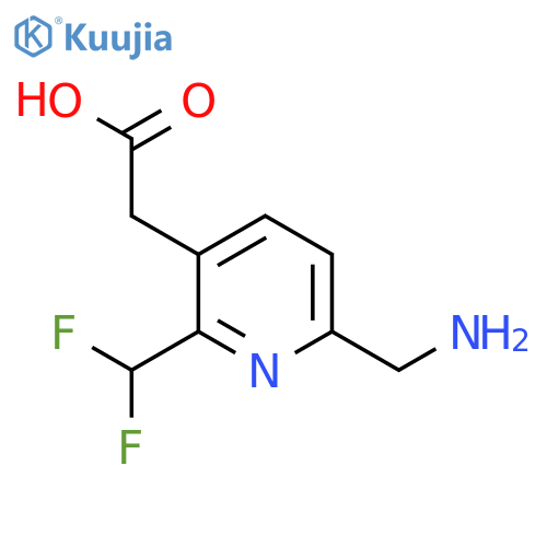 6-(Aminomethyl)-2-(difluoromethyl)pyridine-3-acetic acid structure