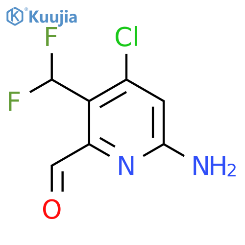 6-Amino-4-chloro-3-(difluoromethyl)pyridine-2-carboxaldehyde structure