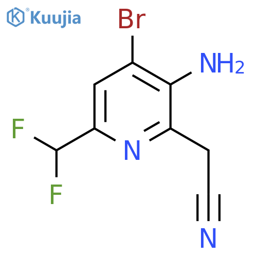 3-Amino-4-bromo-6-(difluoromethyl)pyridine-2-acetonitrile structure