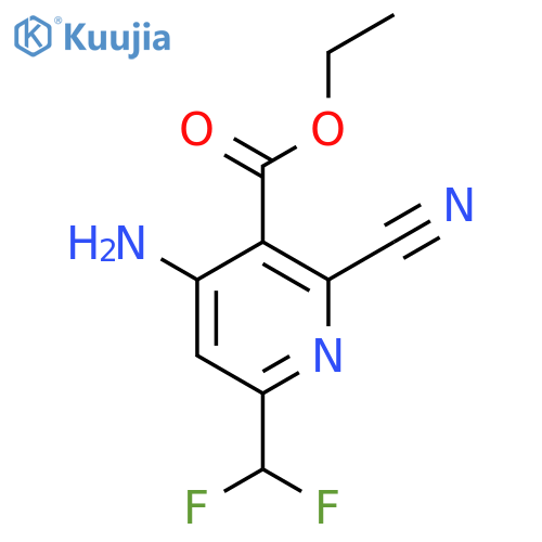 Ethyl 4-amino-2-cyano-6-(difluoromethyl)pyridine-3-carboxylate structure