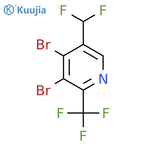 3,4-Dibromo-5-(difluoromethyl)-2-(trifluoromethyl)pyridine structure