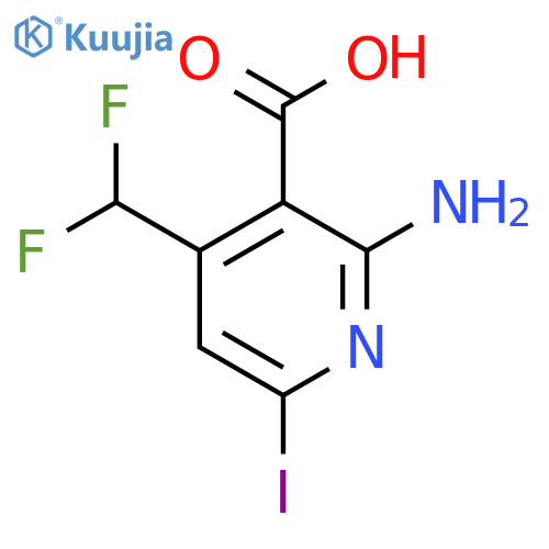 2-Amino-4-(difluoromethyl)-6-iodopyridine-3-carboxylic acid structure