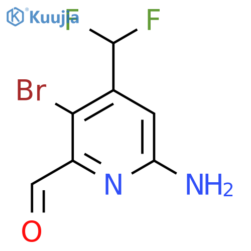 6-Amino-3-bromo-4-(difluoromethyl)pyridine-2-carboxaldehyde structure