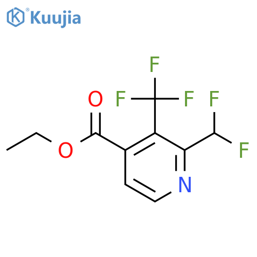 Ethyl 2-(difluoromethyl)-3-(trifluoromethyl)pyridine-4-carboxylate structure