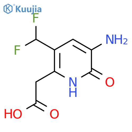 3-Amino-5-(difluoromethyl)-2-hydroxypyridine-6-acetic acid structure