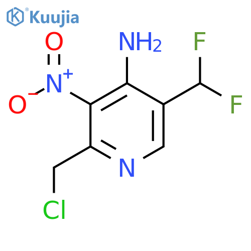 4-Amino-2-(chloromethyl)-5-(difluoromethyl)-3-nitropyridine structure