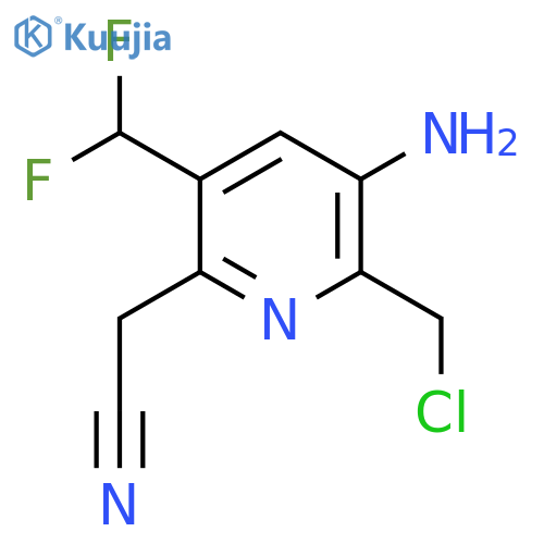 3-Amino-2-(chloromethyl)-5-(difluoromethyl)pyridine-6-acetonitrile structure