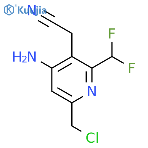 4-Amino-6-(chloromethyl)-2-(difluoromethyl)pyridine-3-acetonitrile structure