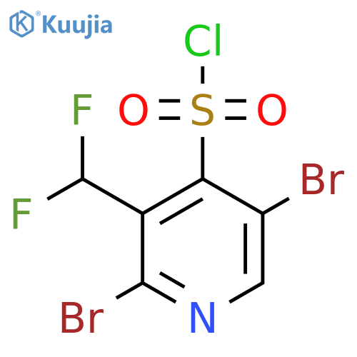 2,5-Dibromo-3-(difluoromethyl)pyridine-4-sulfonyl chloride structure