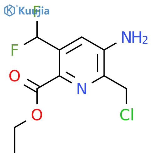 Ethyl 3-amino-2-(chloromethyl)-5-(difluoromethyl)pyridine-6-carboxylate structure