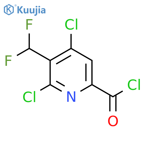2,4-Dichloro-3-(difluoromethyl)pyridine-6-carbonyl chloride structure