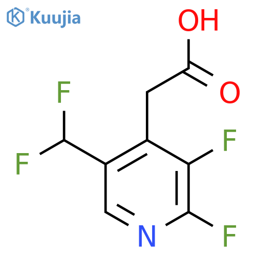 2,3-Difluoro-5-(difluoromethyl)pyridine-4-acetic acid structure