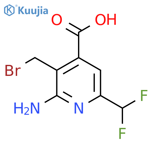 2-Amino-3-(bromomethyl)-6-(difluoromethyl)pyridine-4-carboxylic acid structure