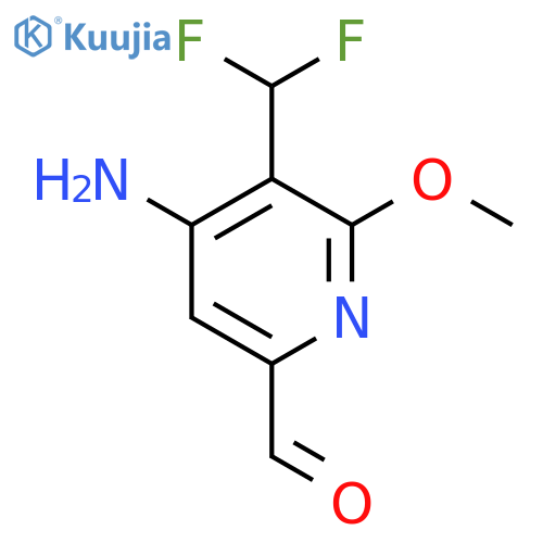4-Amino-3-(difluoromethyl)-2-methoxypyridine-6-carboxaldehyde structure