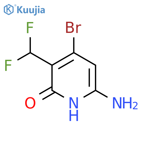 6-Amino-4-bromo-3-(difluoromethyl)-2-hydroxypyridine structure