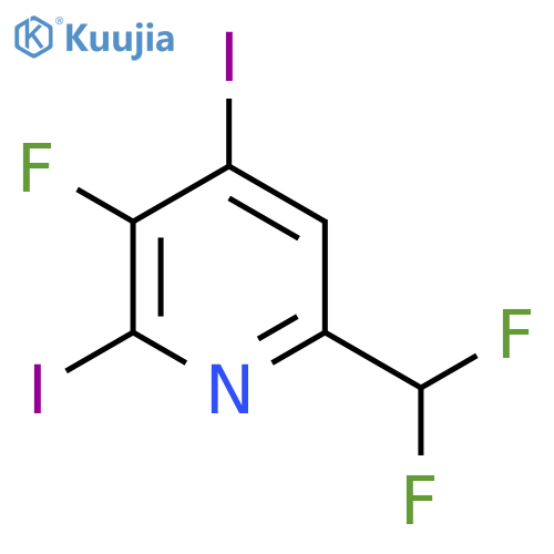 6-(Difluoromethyl)-2,4-diiodo-3-fluoropyridine structure