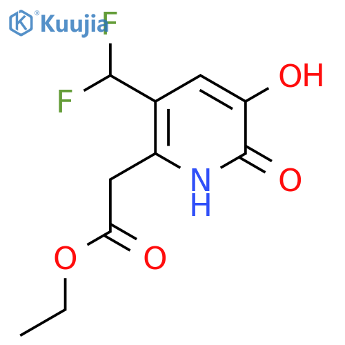 Ethyl 5-(difluoromethyl)-2,3-dihydroxypyridine-6-acetate structure