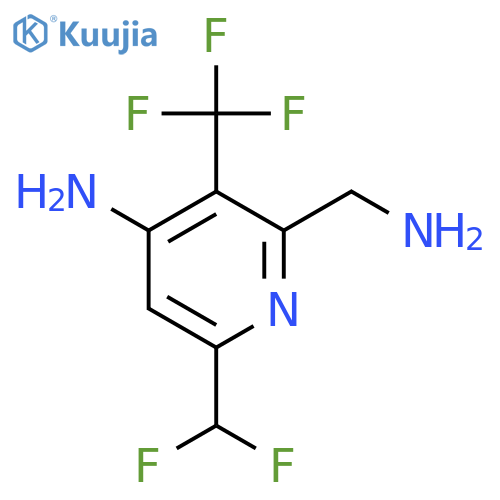 4-Amino-2-(aminomethyl)-6-(difluoromethyl)-3-(trifluoromethyl)pyridine structure