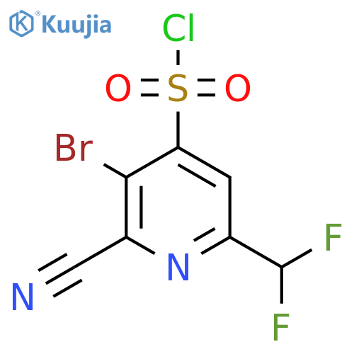 3-Bromo-2-cyano-6-(difluoromethyl)pyridine-4-sulfonyl chloride structure