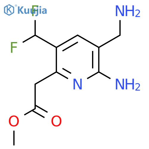 Methyl 2-amino-3-(aminomethyl)-5-(difluoromethyl)pyridine-6-acetate structure