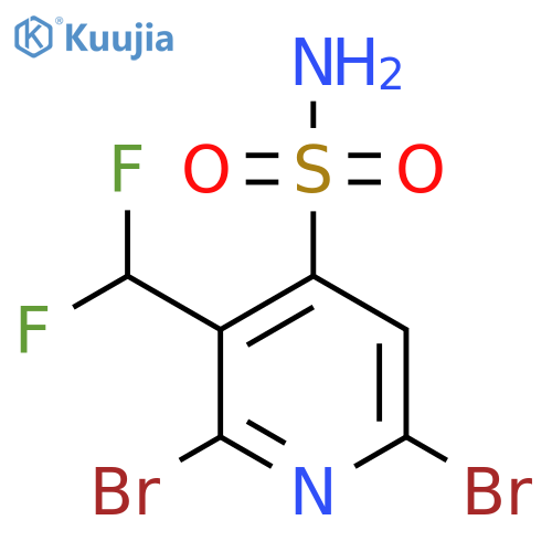 2,6-Dibromo-3-(difluoromethyl)pyridine-4-sulfonamide structure