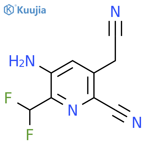 3-Amino-6-cyano-2-(difluoromethyl)pyridine-5-acetonitrile structure