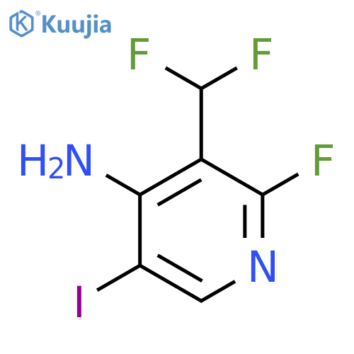 4-Amino-3-(difluoromethyl)-2-fluoro-5-iodopyridine structure
