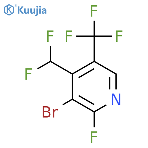 3-Bromo-4-(difluoromethyl)-2-fluoro-5-(trifluoromethyl)pyridine structure
