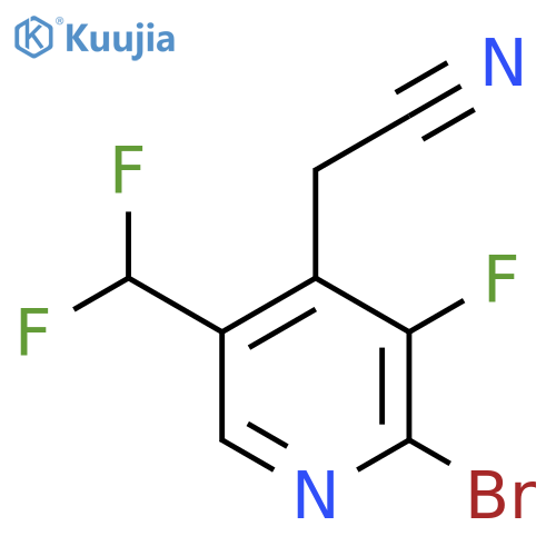 2-Bromo-5-(difluoromethyl)-3-fluoropyridine-4-acetonitrile structure