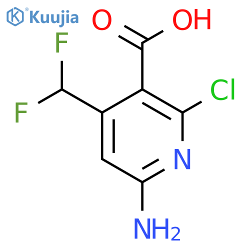 6-Amino-2-chloro-4-(difluoromethyl)pyridine-3-carboxylic acid structure