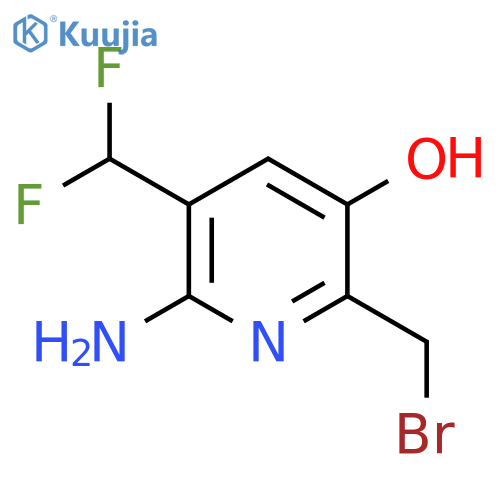 2-Amino-6-(bromomethyl)-3-(difluoromethyl)-5-hydroxypyridine structure