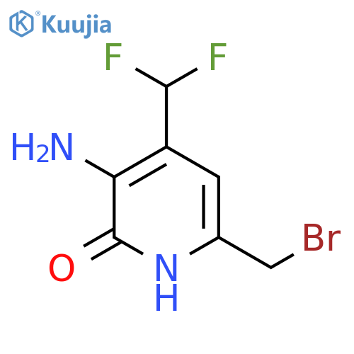 3-Amino-6-(bromomethyl)-4-(difluoromethyl)-2-hydroxypyridine structure