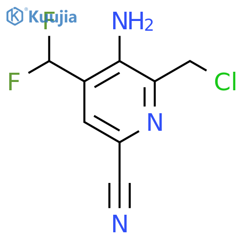 3-Amino-2-(chloromethyl)-6-cyano-4-(difluoromethyl)pyridine structure