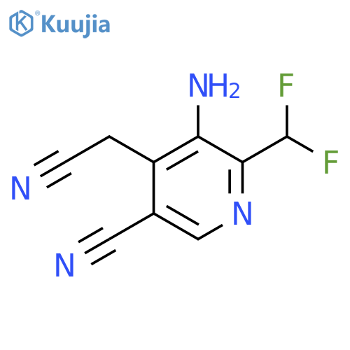 3-Amino-5-cyano-2-(difluoromethyl)pyridine-4-acetonitrile structure