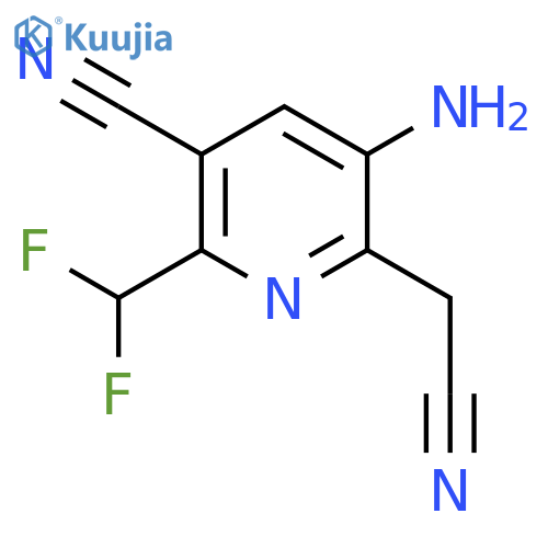3-Amino-5-cyano-6-(difluoromethyl)pyridine-2-acetonitrile structure