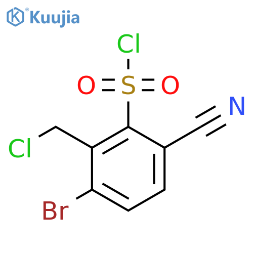 3-Bromo-2-chloromethyl-6-cyanobenzenesulfonyl chloride structure