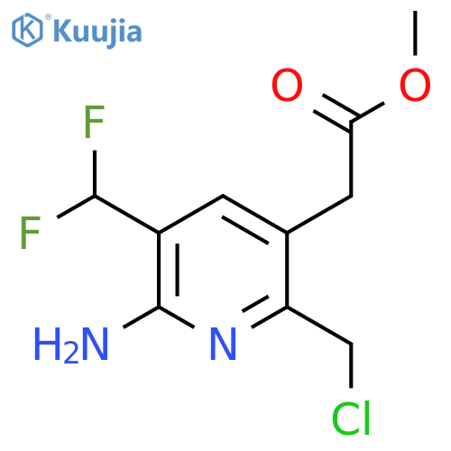 Methyl 2-amino-6-(chloromethyl)-3-(difluoromethyl)pyridine-5-acetate structure